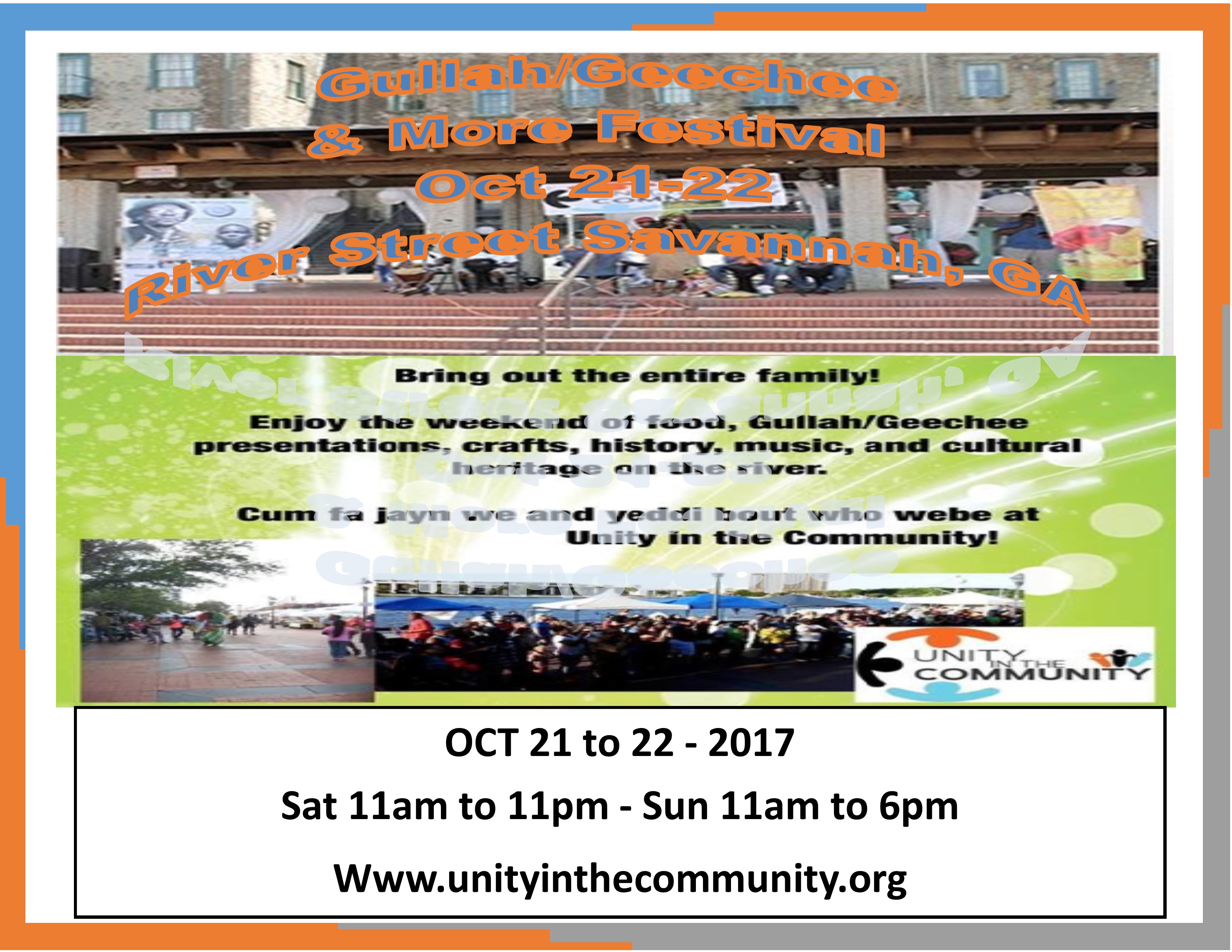 Gullah Geechee Event on River Street Savannah GA - Unity in the Community